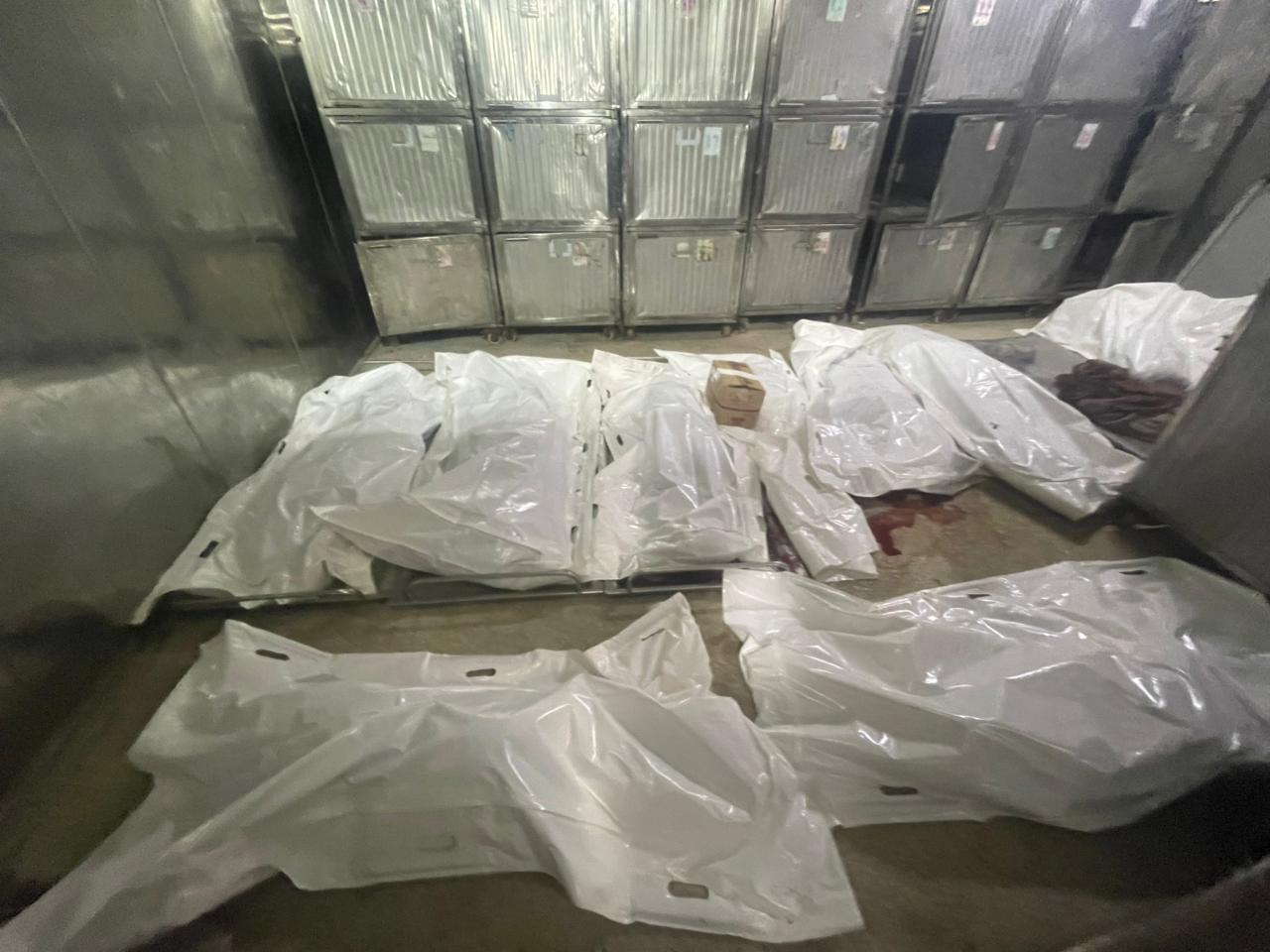 Funeral procession takes place for seven Palestinians killed in an Israeli airstrike targeting a residential apartment on the first day of Eid al-Adha in Gaza City, on 28 May 2026 [Mohammmed Asad/Middle East Monitor]