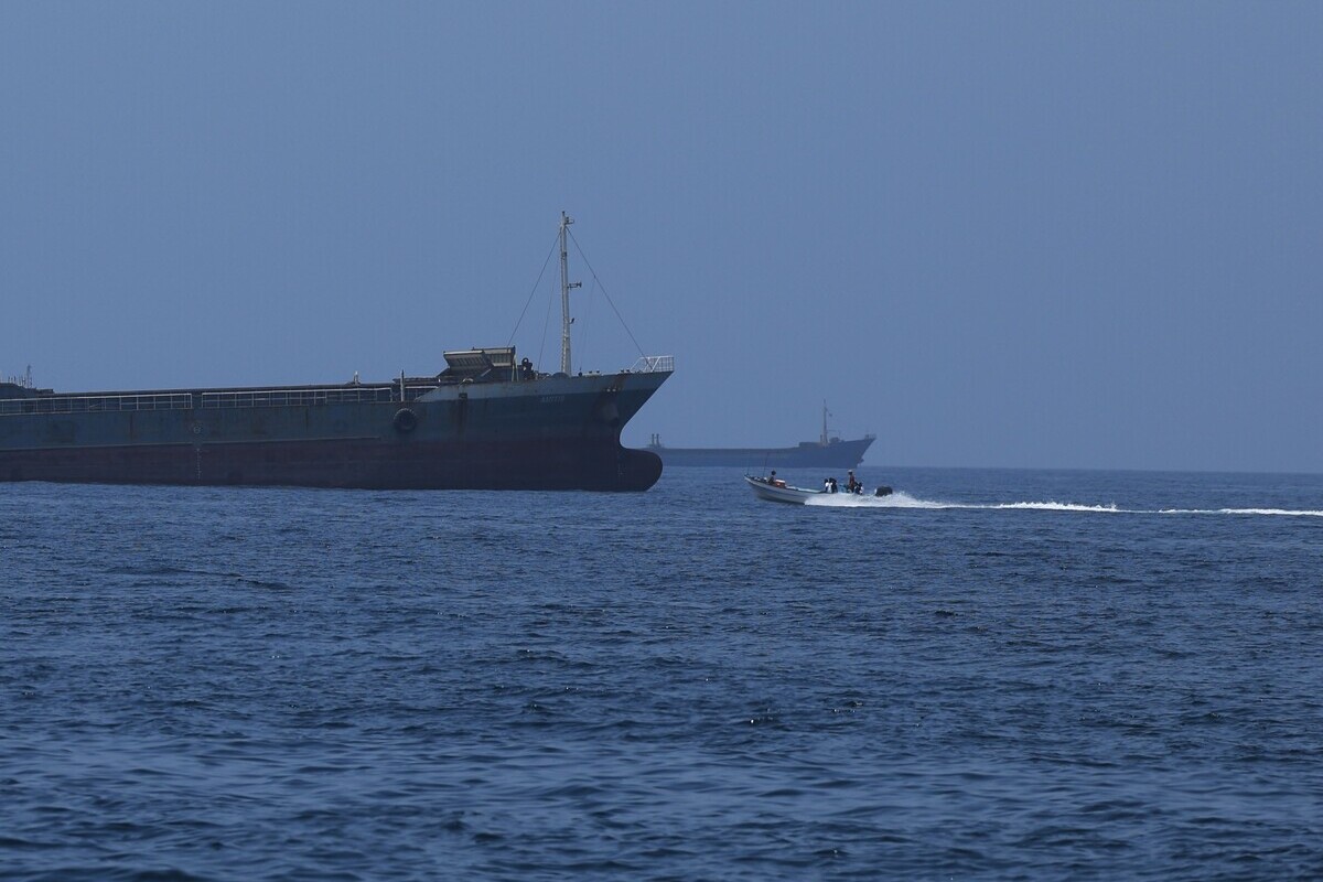A view of commercial cargo vessels and crude oil tankers are anchored in the Gulf of Oman, off the coast of Muscat, Oman, on June 21, 2026. [Shady Alassar - Anadolu Agency]