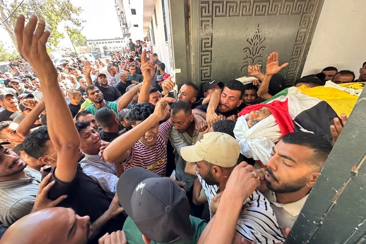 Large-scale funeral processions have been held across the Gaza Strip for Palestinians killed in recent Israeli strikes. [Mohammed Asad/Middle East Monitor]