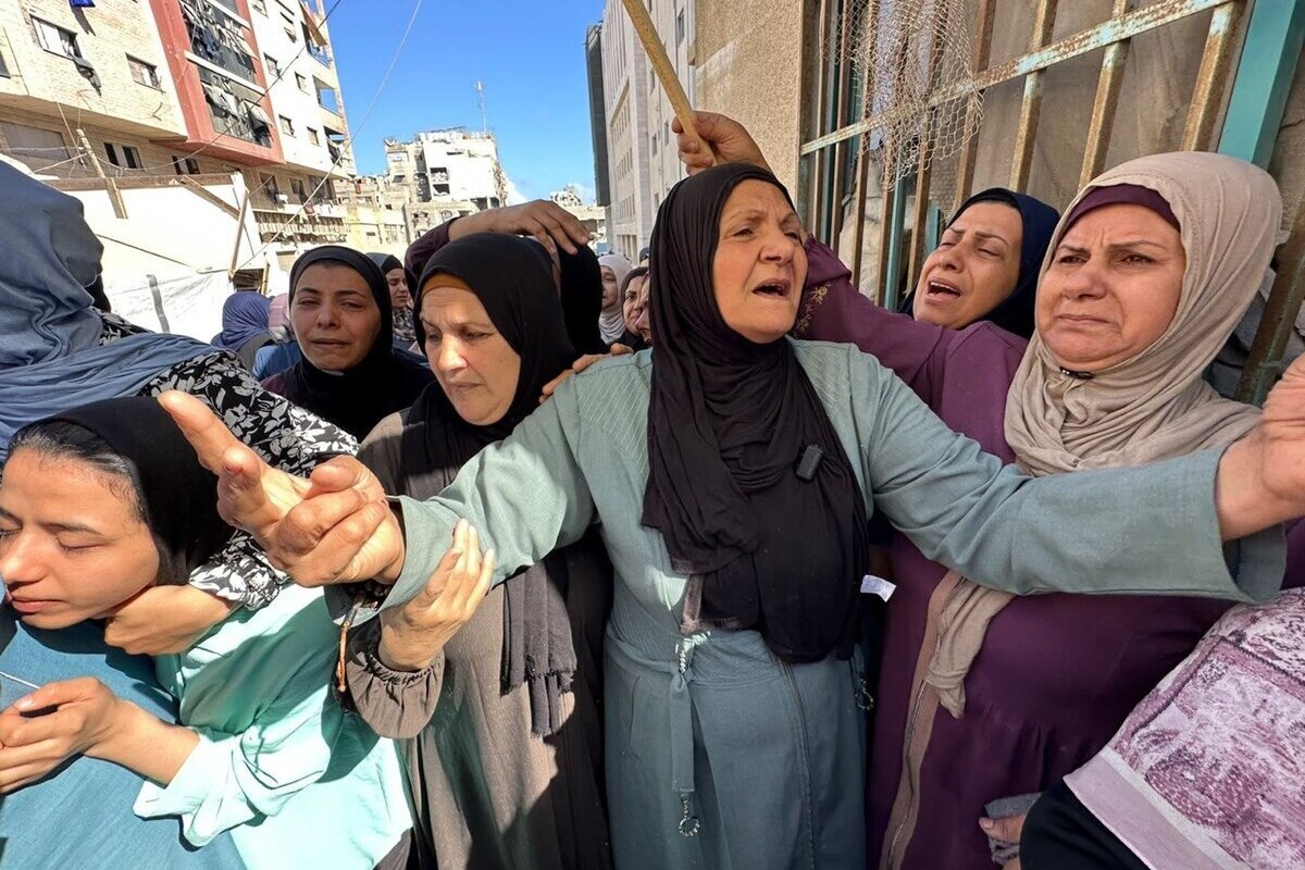 Large-scale funeral processions have been held across the Gaza Strip for Palestinians killed in recent Israeli strikes. [Mohammed Asad/Middle East Monitor]