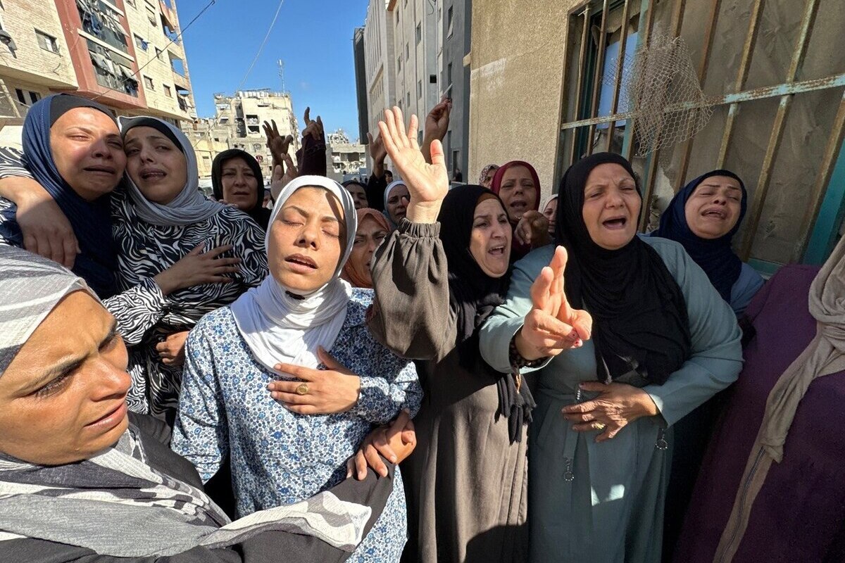 Large-scale funeral processions have been held across the Gaza Strip for Palestinians killed in recent Israeli strikes. [Mohammed Asad/Middle East Monitor]