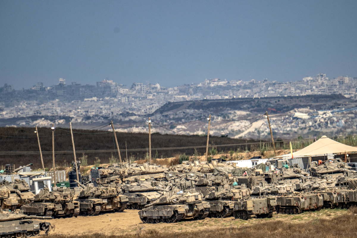 A view of the destruction caused by Israeli attacks on Gaza since October 7, 2023, as seen from Israel on July 02, 2026. [Mostafa Alkharouf - Anadolu Agency]