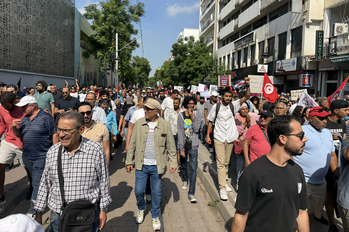 Tunisians stage biggest protest in years against President Saied
